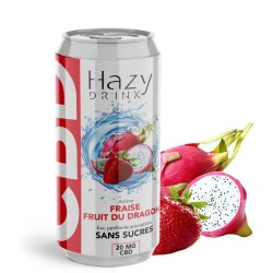 Eau Pétillante - Fruit du dragon Fraise - Hazy Drink - CBD pas cher