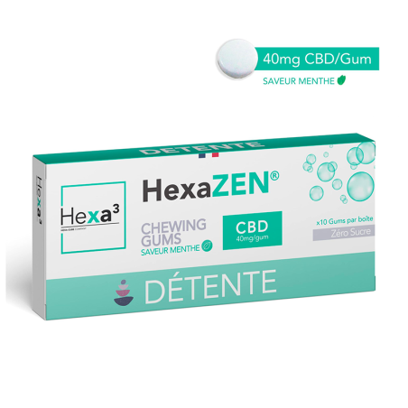Chewing-gum Détente - CBD Alimentaire - HexaZen pas cher