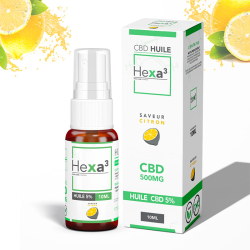 Huile CBD 5% Citron - CBD Alimentaire - Hexa3 pas cher
