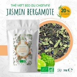 Thé CBD Bio - Jasmin Bergamote - Pop CBD pas cher