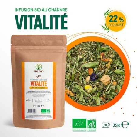 Infusion CBD Bio - Vitalité - Pop CBD pas cher Infusion CBD Bio - Vitalité - Pop CBD pas cher