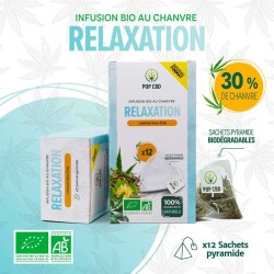 Infusion CBD Bio - Relaxation - Sachet Pyramide - Pop CBD pas cher