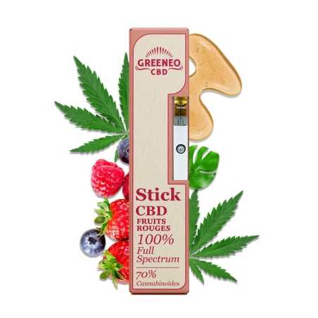 Pen Stick CBD Fruits Rouges 70% - Greeneo - CBD pas cher