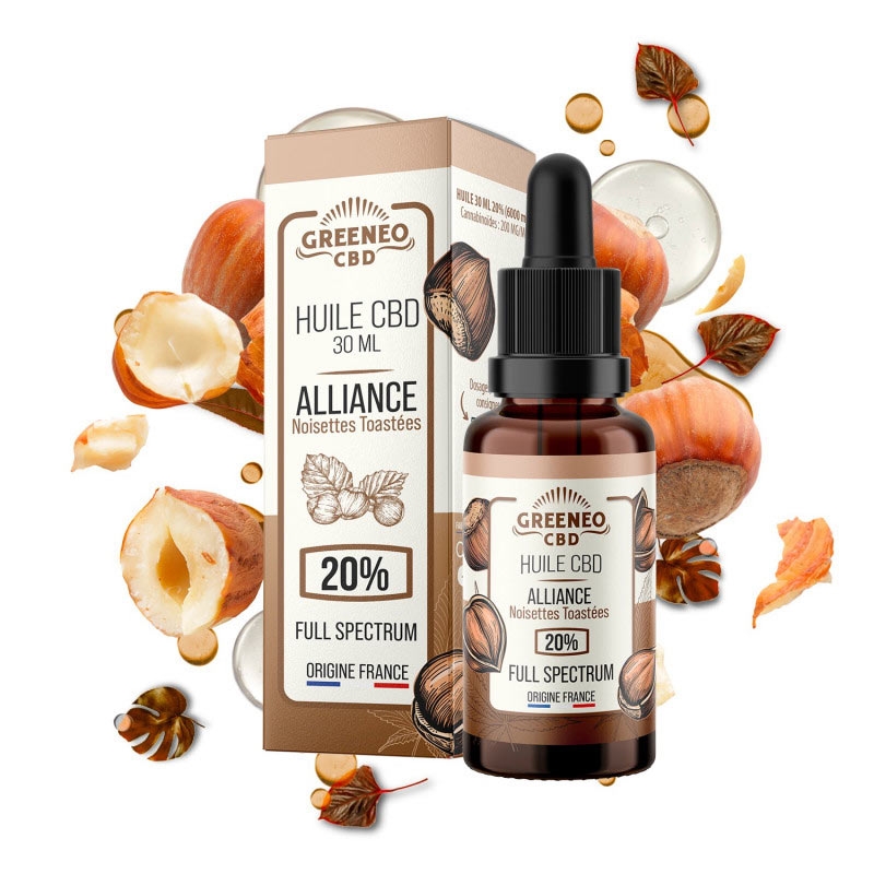 Huile CBD Alliance Full Spectrum Noisettes Toastées 30 ml - Greeneo pas cher