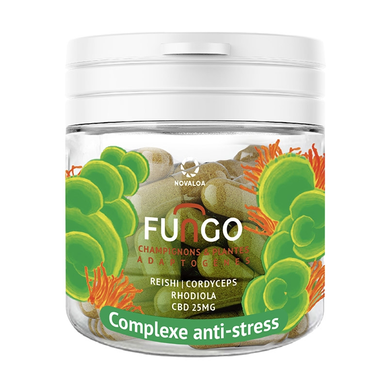 Gélules CBD & Champignons - Anti Stress - Novaloa pas cher