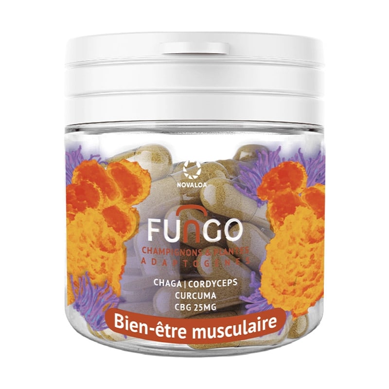 Gélules CBG & Champignons - Bien-être Musculaire - Novaloa pas cher