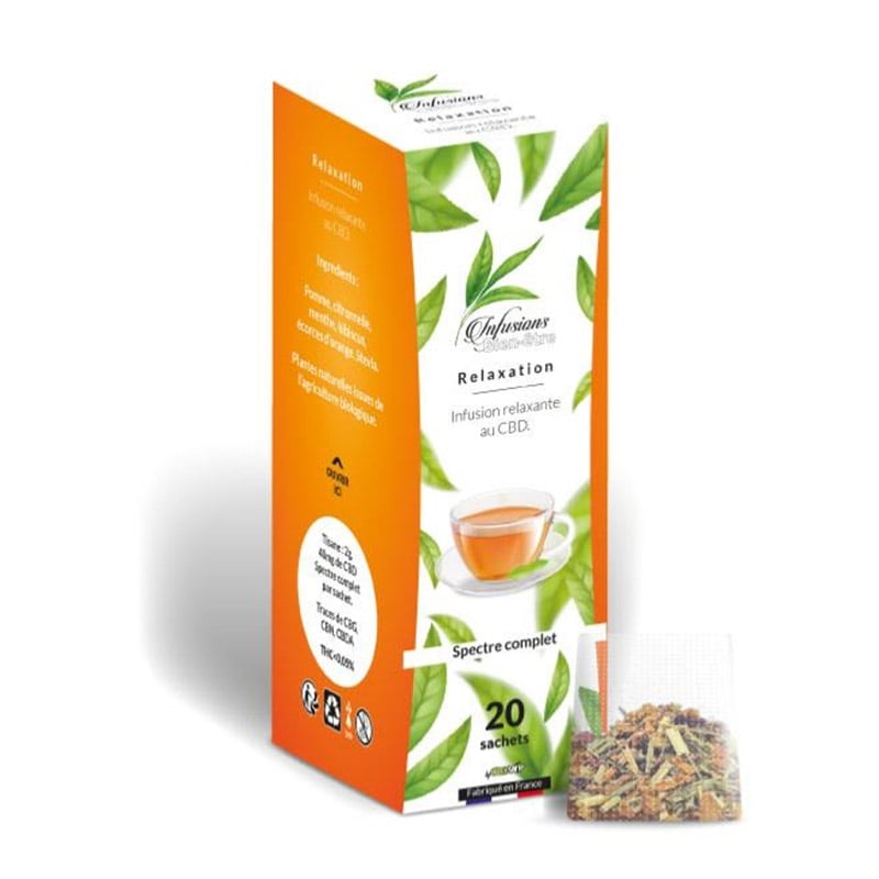 Infusion CBD Relaxation Spectre Complet - Novaloa pas cher