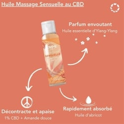 Huile de massage CBD Sensuelle - Novaloa pas cher
