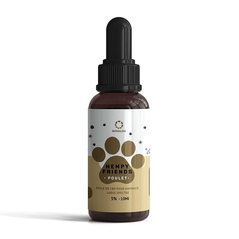 Huile CBD pour Animaux saveur Poulet - Novaloa pas cher