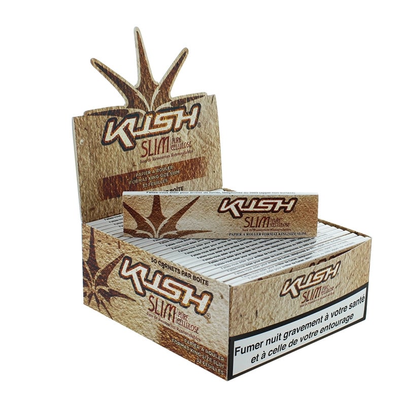 Boîte 50 carnets feuilles à rouler Kush KS Slim pas cher