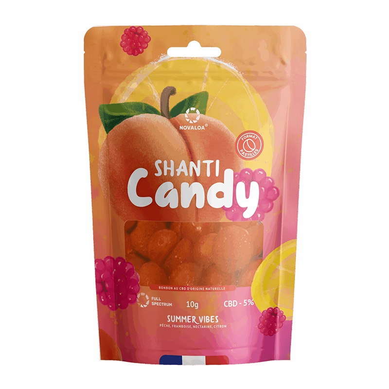 Pastilles CBD 5 % Summer Vibes ShantiCandy - Novaloa pas cher