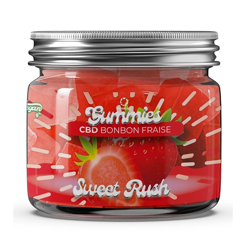 Gummies CBD Confort Sweet Rush Bonbon Fraise - Novaloa pas cher