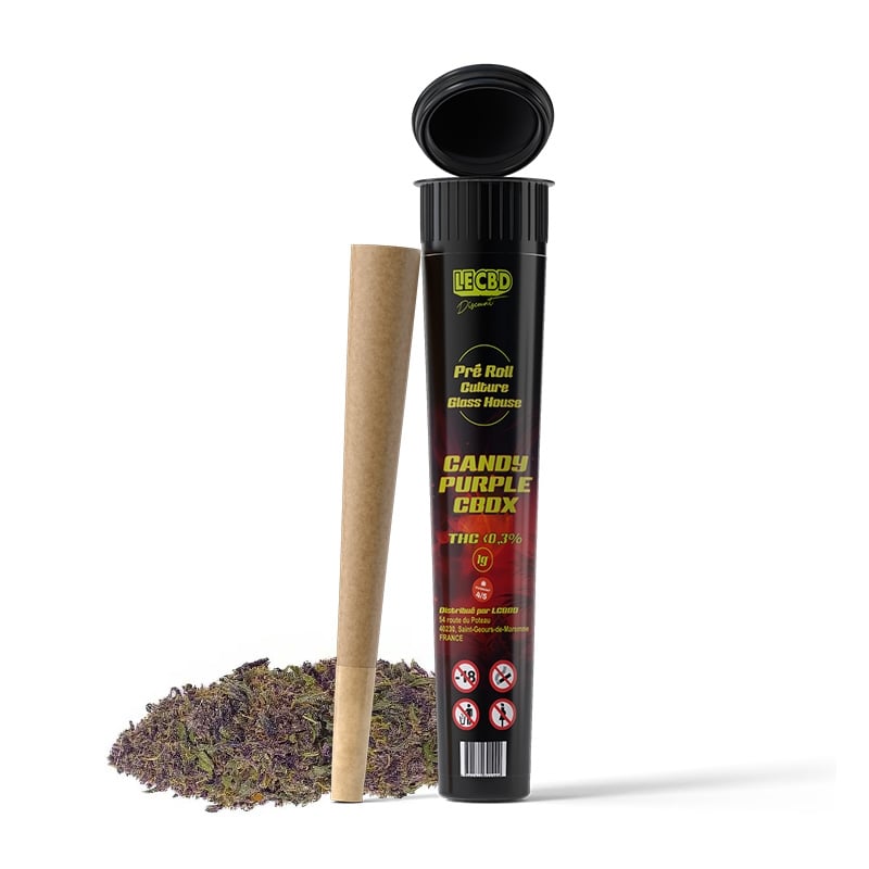 Pré Roll CBDX Candy Purple Haze - Le CBD Discount pas cher Pré Roll CBDX Candy Purple Haze - Le CBD Discount pas cher
