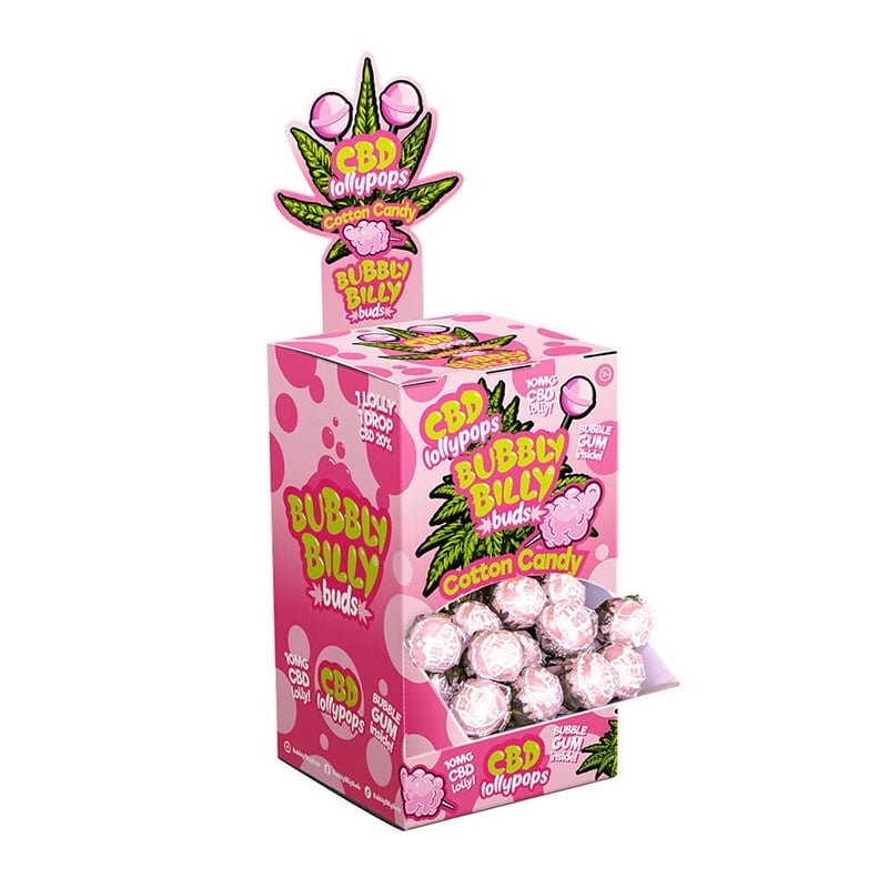 Sucette 10 mg CBD Cotton Candy - Bubbly Billy pas cher