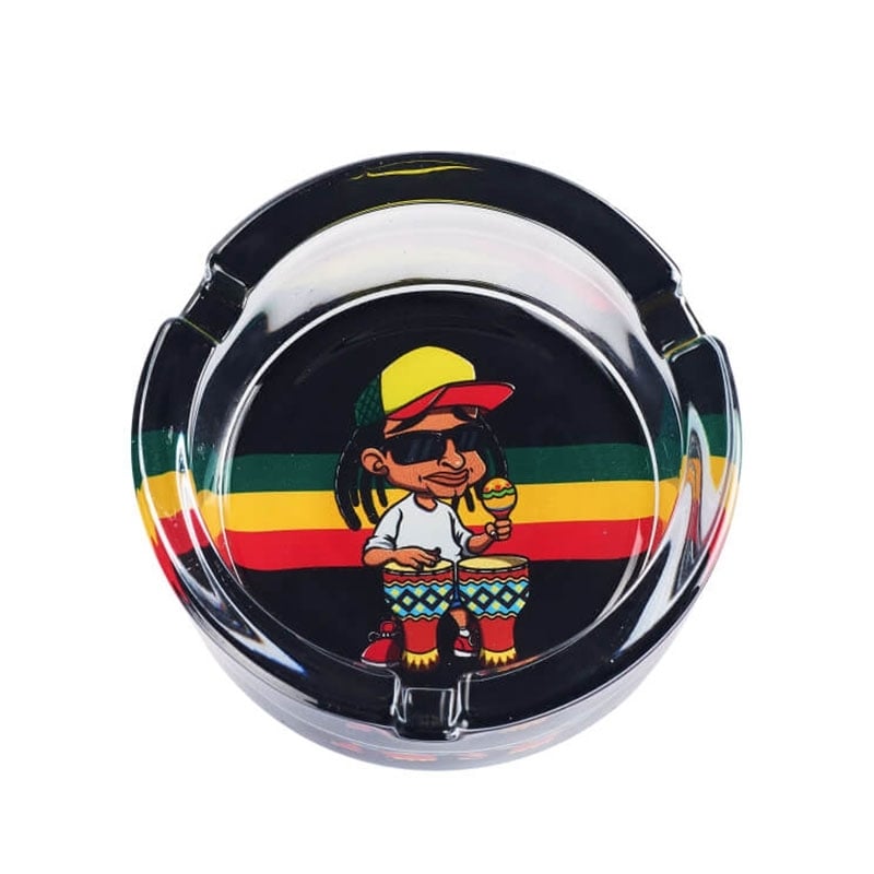 Cendrier en verre Rasta Life - Champ High pas cher