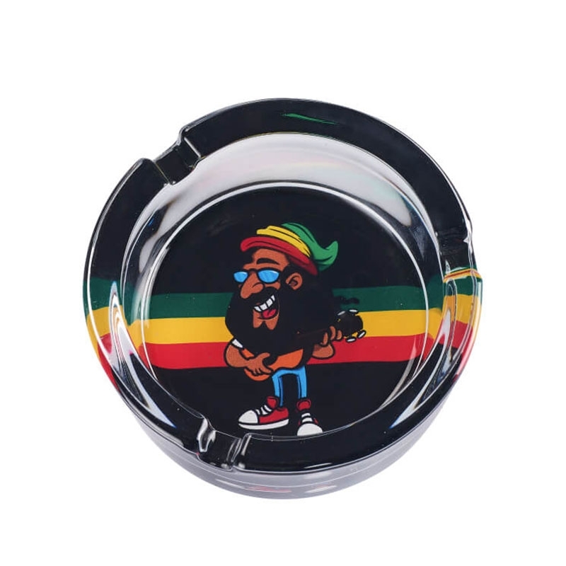 Cendrier en verre Rasta Life - Champ High pas cher