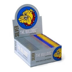 Boîte 50 carnets feuilles à rouler Silver Slim KS - The Bulldog