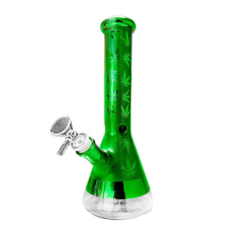 Bong Feuilles de Cannabis en verre 25 cm - Black Sheep pas cher
