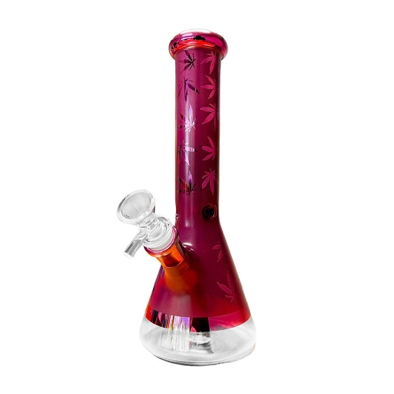 Bong Feuilles de Cannabis en verre 25 cm - Black Sheep pas cher