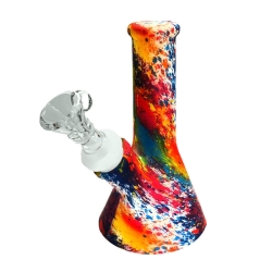Bong Painting Splash Multicolor en silicone 13 cm - Urban Crew pas cher