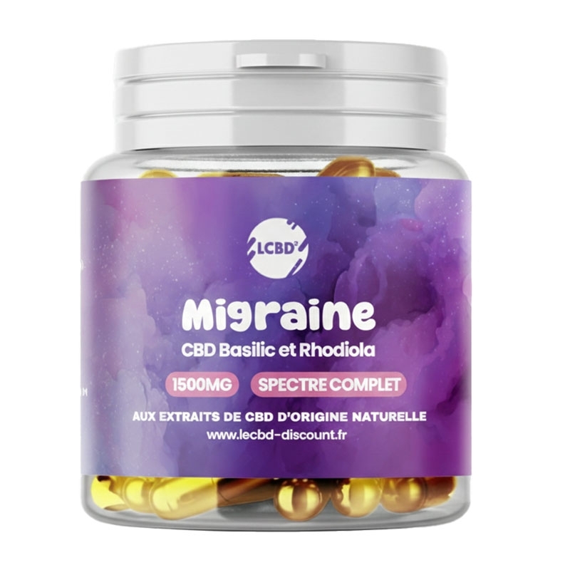 Gélules CBD Migraine - Le CBD Discount pas cher