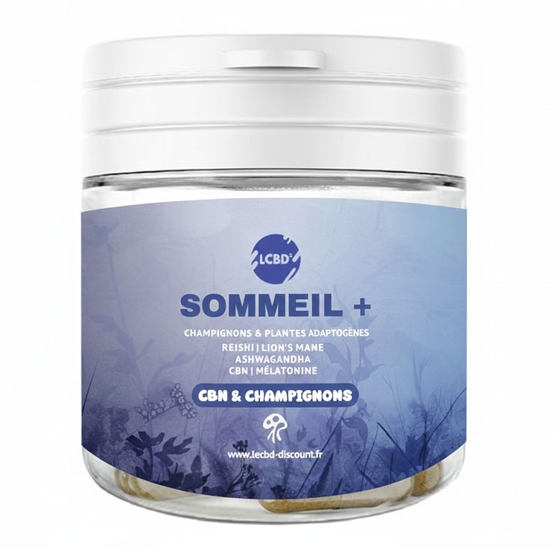 Gélules CBN Mélatonine & Champignons Sommeil+ - Le CBD Discount pas cher