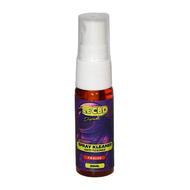 Spray Kleaner anti THC Fraise 20 ml - Le CBD Discount pas cher