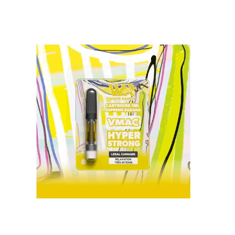 Cartouche Supreme Banana Hyper strong 1 ml - White Rabbit pas cher | Le CBD Discount - 19,14 €