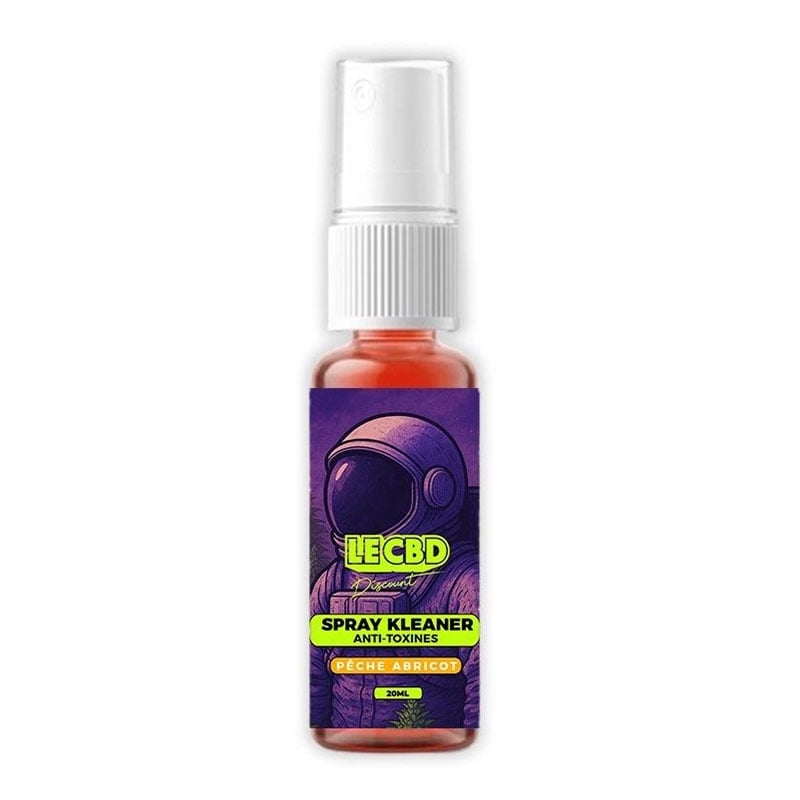 Spray Kleaner anti THC Pêche Abricot 20 ml - Le CBD Discount - 7,45 €
