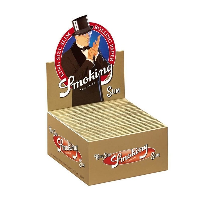Boîte 50 carnets feuilles à rouler KS Slim Gold - Smoking pas chère | Le CBD Discount - 27,45 €