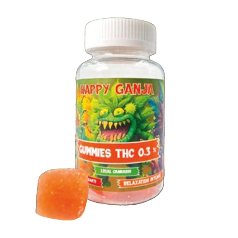 Gummies THC 0,3 % Happy Ganja - White Rabbit pas cher | Le CBD Discount - 29,94 €