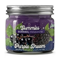 Gummies Sommeil Purple Dream Spectre Complet, Mélatonine & Complexe CB2 - Novaloa pas cher