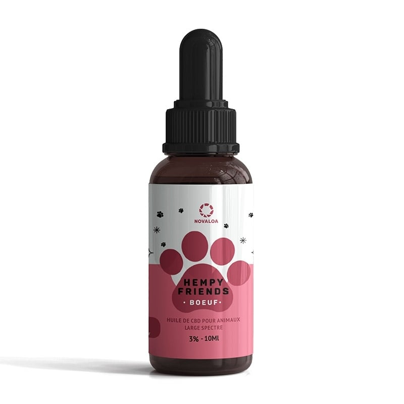 Huile CBD pour Animaux saveur Bœuf - Novaloa pas cher