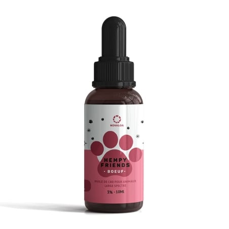 Huile CBD pour Animaux saveur Bœuf - Novaloa pas cher