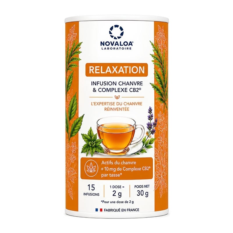 Infusion Relaxation Chanvre & Complexe CB2 - Novaloa | Le CBD Discount - 14,94 €