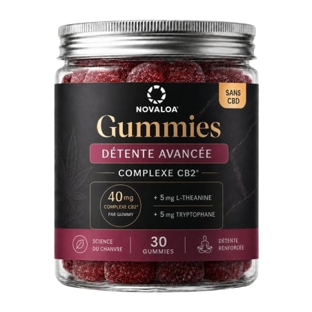 Gummies Détente Avancée Framboise Complexe CB2 - Novaloa