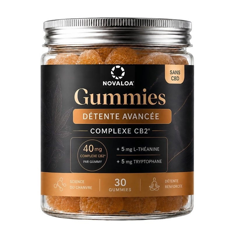 Gummies Détente Avancée Pêche Ananas Complexe CB2 - Novaloa pas cher | Le CBD Discount - 11,94 €