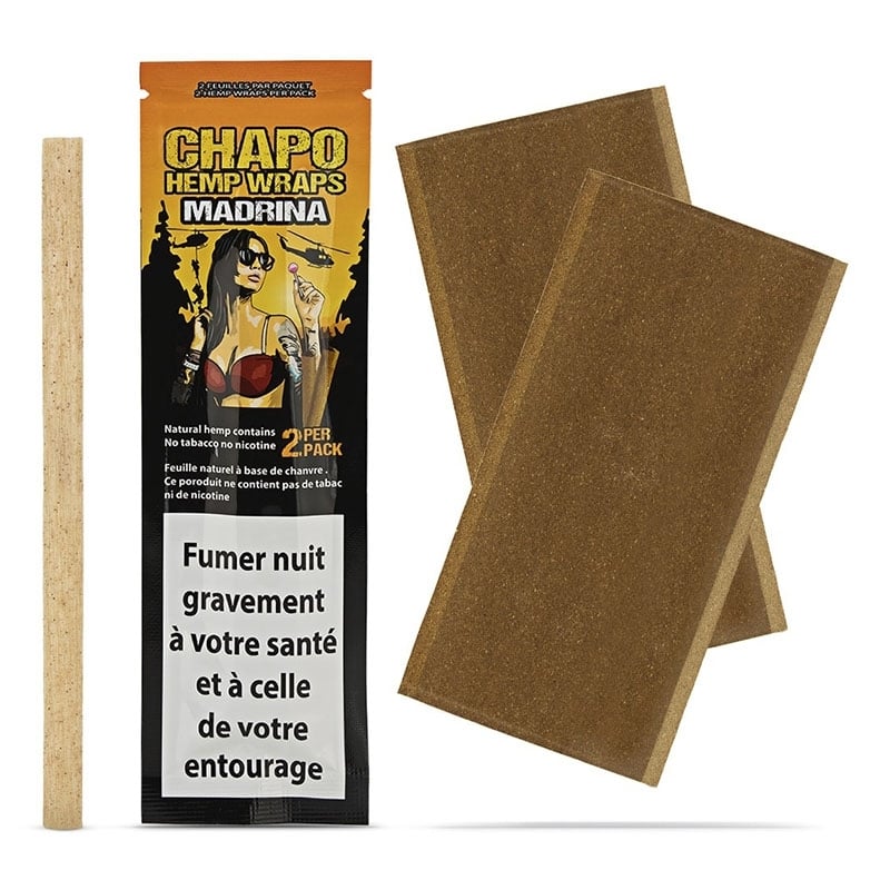 Pack 2 feuilles Blunt Madrina Naturel - Chapo Hemp Wraps pas chères | Le CBD Discount - 1,40 €