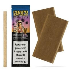 Pack 2 feuilles Blunt La Colombienne Fraise-Kiwi - Chapo Hemp Wraps