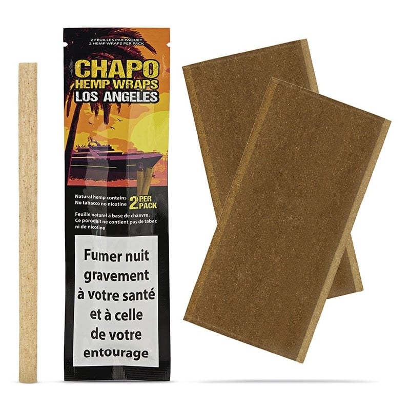 Pack 2 feuilles Blunt Los Angeles Ananas-Banane - Chapo Hemp Wraps pas chères | Le CBD Discount - 1,40 €