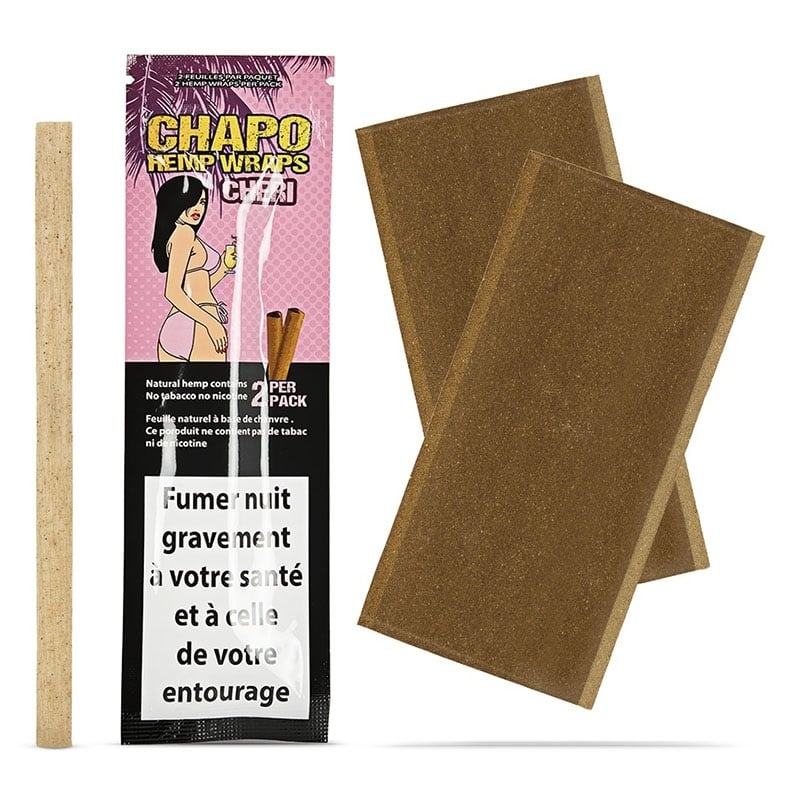 Pack 2 feuilles Blunt Cheri Cerise - Chapo Hemp Wraps pas chères | Le CBD Discount - 1,40 €