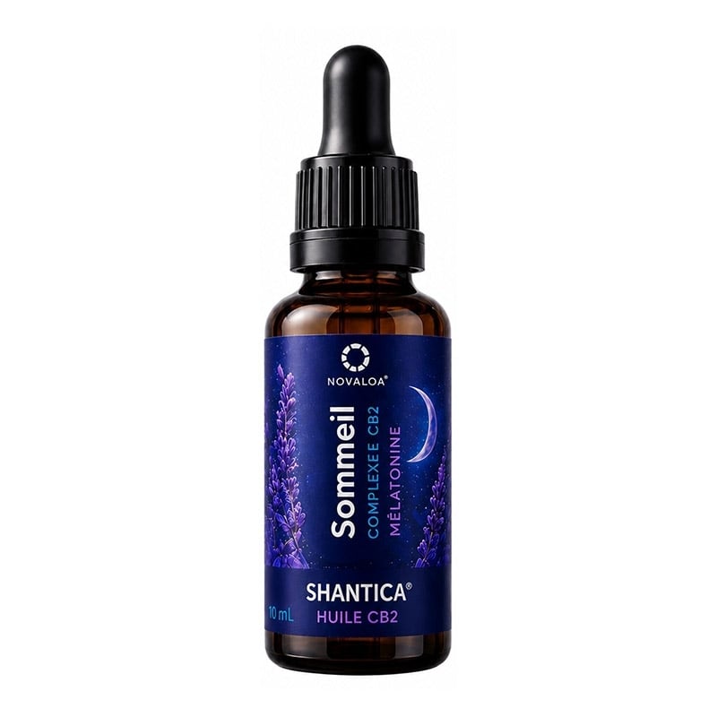 Huile Sommeil 20 % Complexe CB2 + Mélatonine - Novaloa
