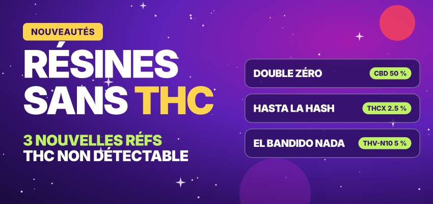 Résines sans THC : Double Zéro, Hasta la Hash et El Bandido Nada