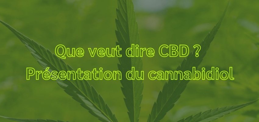 Que veut dire CBD ? Définition et présentation du cannabidiol