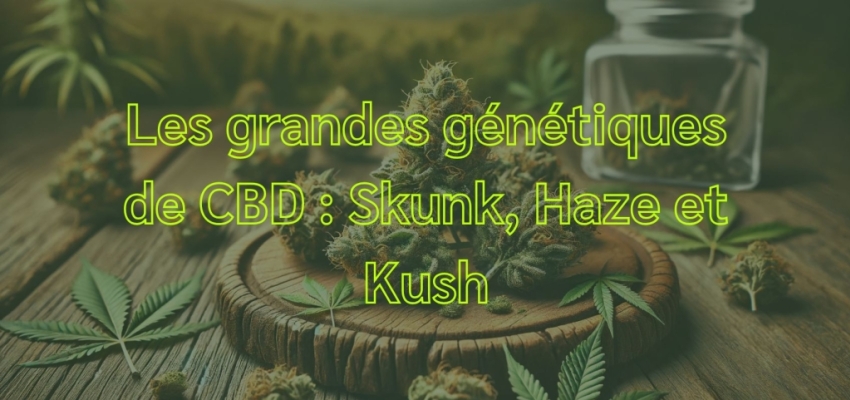 Les grandes génétiques de CBD : Skunk, Haze et Kush